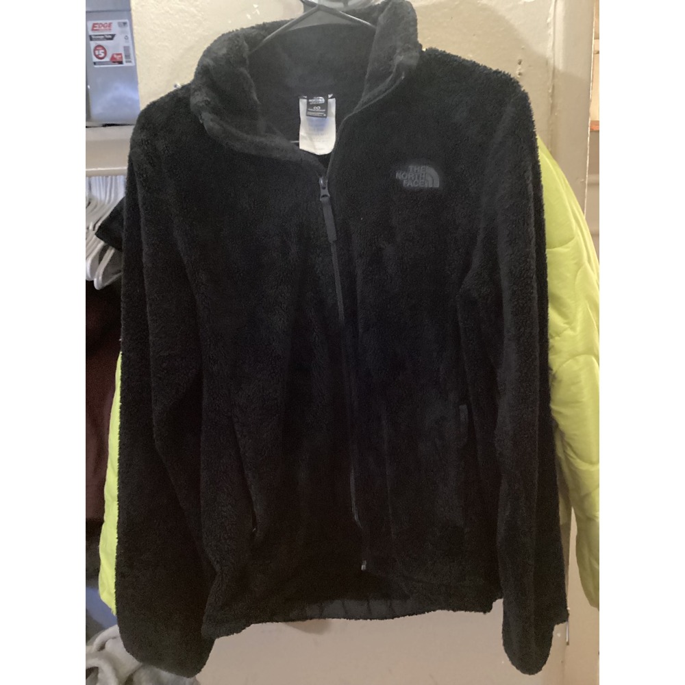 The North Face Osito Fleece Jacket Womens Medium Black Full Zip Circular Design
